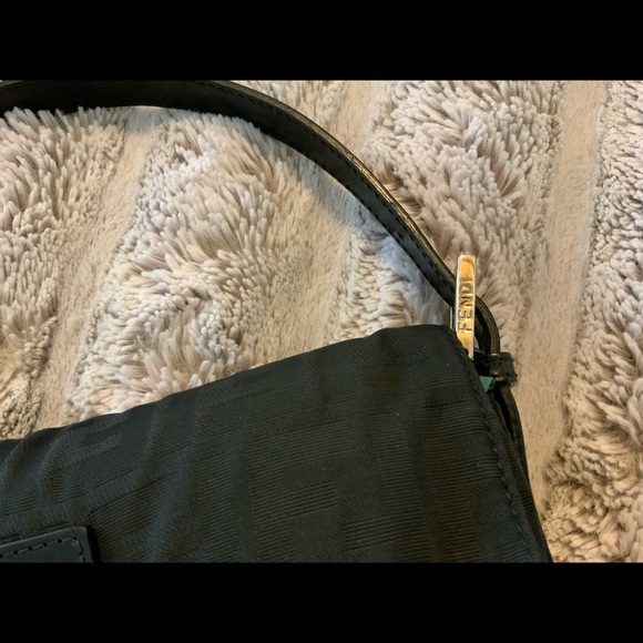Fendi Zucca Baguette black nylon w/ silver - Picture 7 of 7